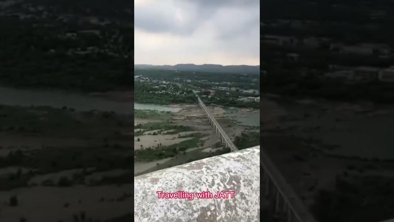 #Mangla Fort & #Mangla Dam view.#Jhelum River view.#Mangla Bridge 🌉.#Beautiful Weather