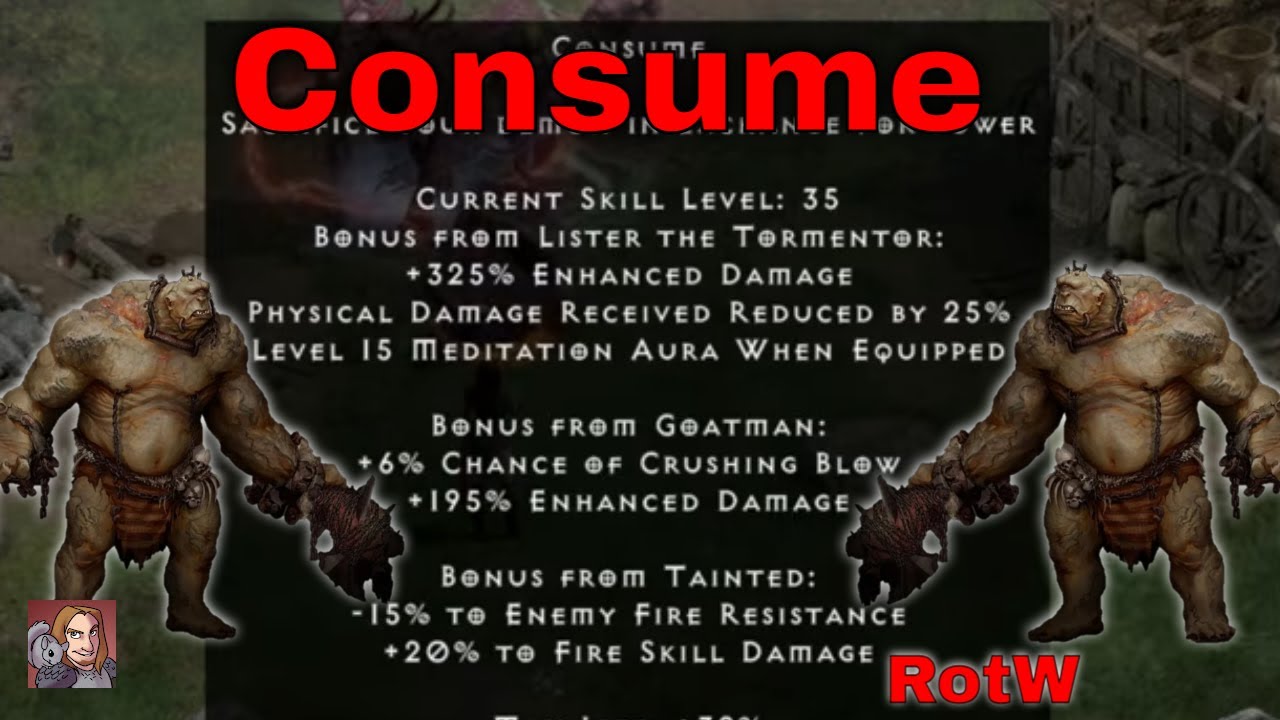 D2R Skills & Abilities - Consume (Warlock Demon Tree){RotW}