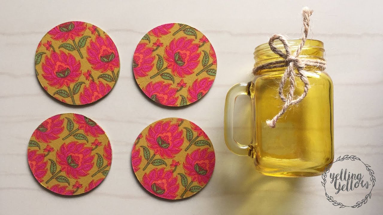 Fabric Decoupage Coasters