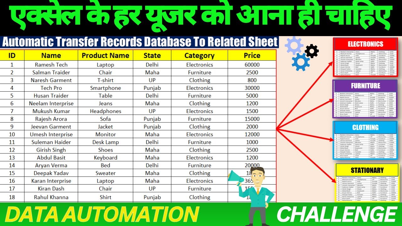 🔥Automatic data transfer from main sheet to related sheet in excel vba #macro #vba