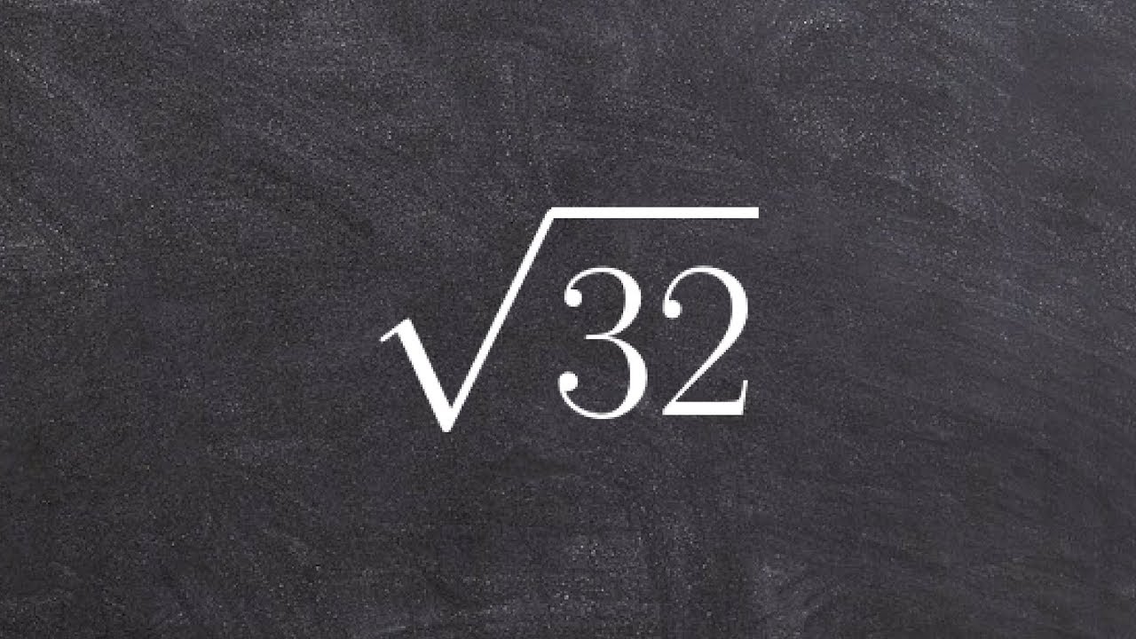 How to Simplify a Radical by Prime Factorization, Root(32)