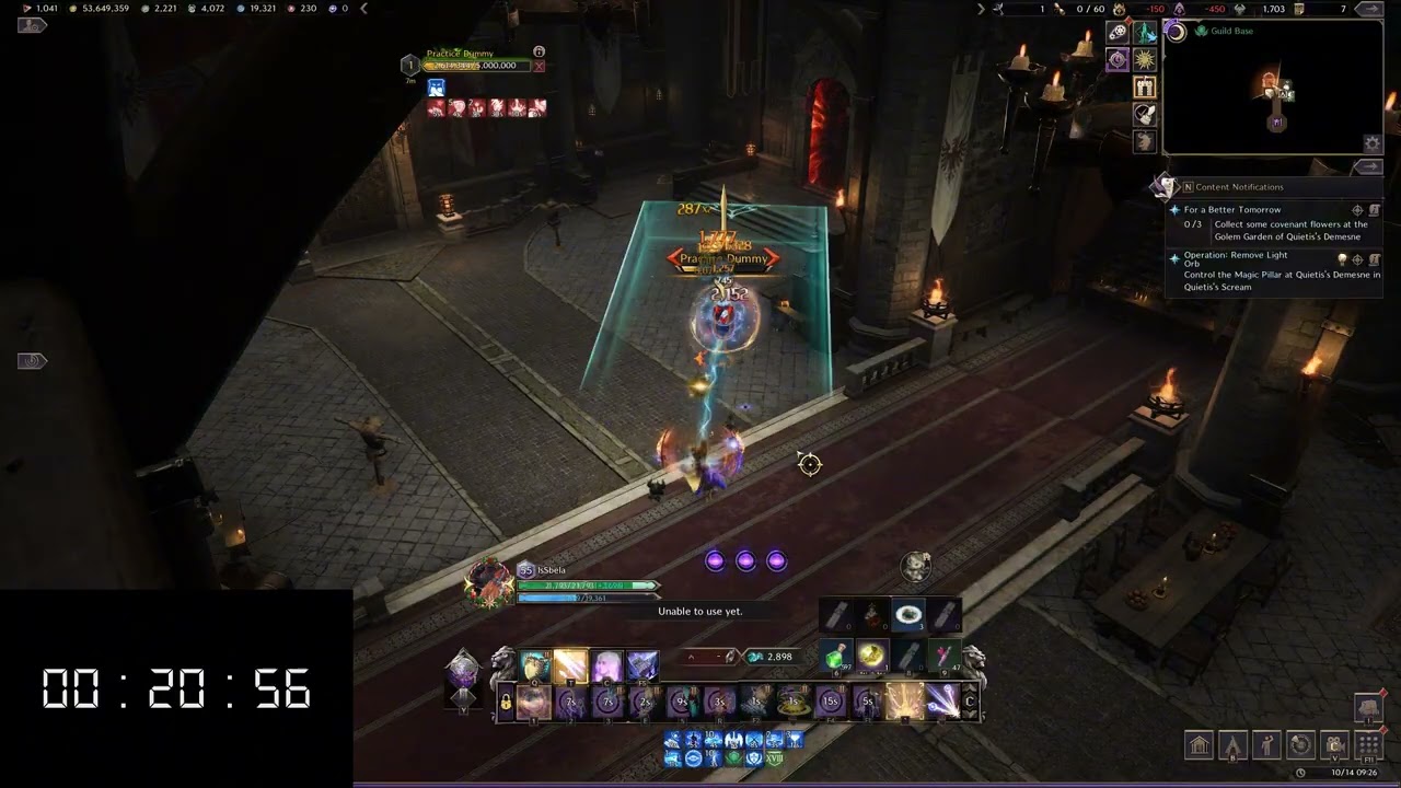 THRONE AND LIBERTY Dummy test Orb, Wand 34-35 sec