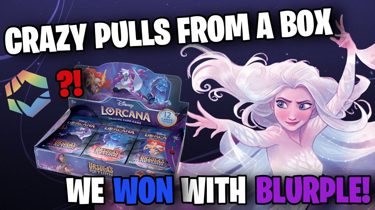 CRAZY PULLS From A Box We Won With BLURPLE! | Ursula's Return Booster Box Opening | Lorcana