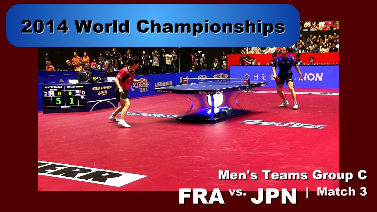 2014 WTTC Men's Team - Group C: FRA - JPN Match 3: Simon Gauzy v Kenta Matsudaira