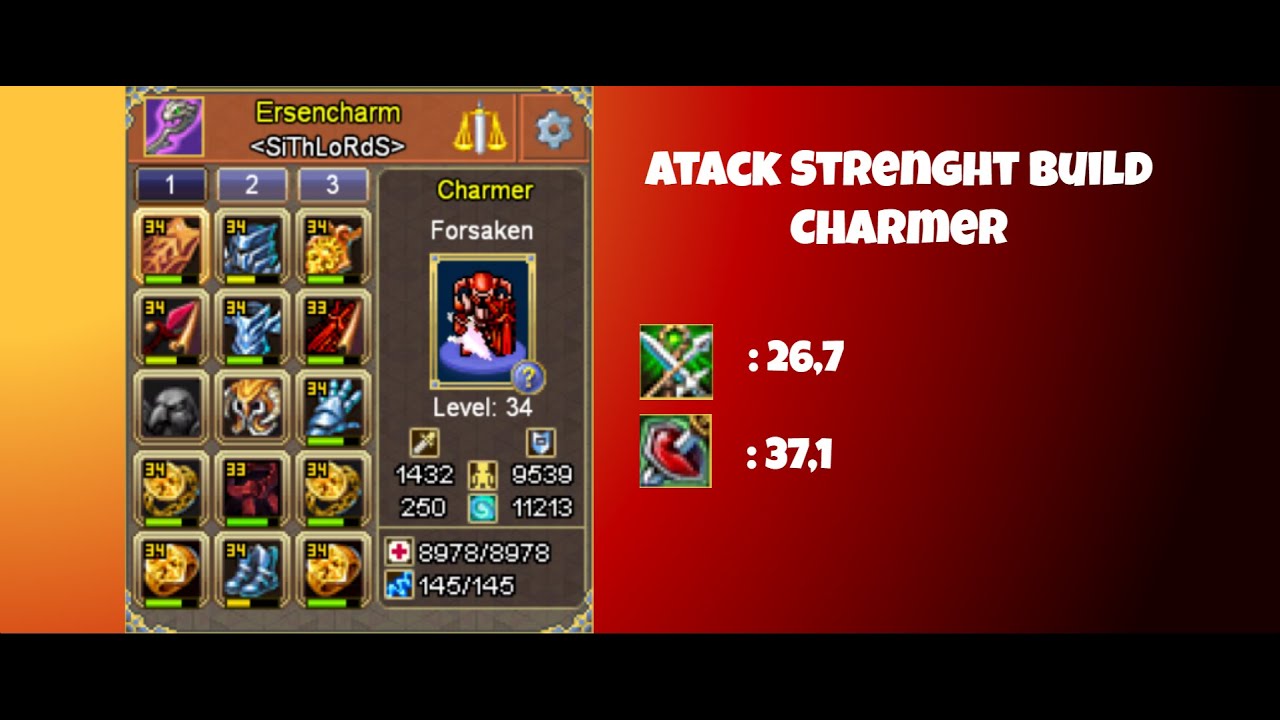 Warspear Online - Arena 3v3 Seal - Charmer Atack Strenght Build