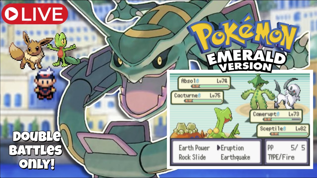 Live: Road to Battle Frontier - Double Battles Only! - Leveling up for 7th Gym