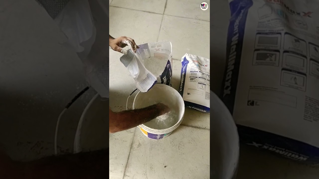 how to mix wall putty powder #shorts