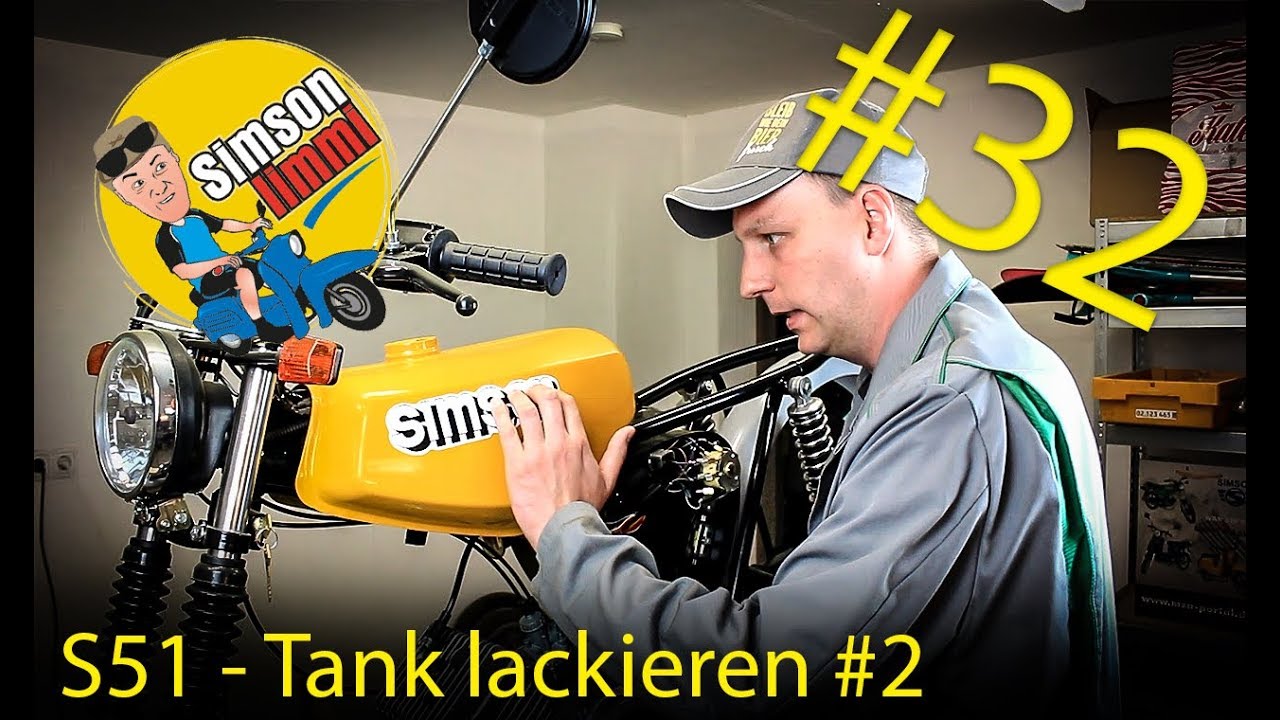 Simson S51 Neuaufbau Teil 32 - Tank Lackieren #2