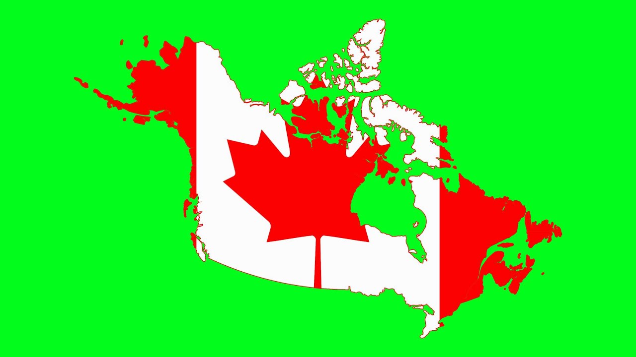 Canada Map For Movie - Green Screen Footage