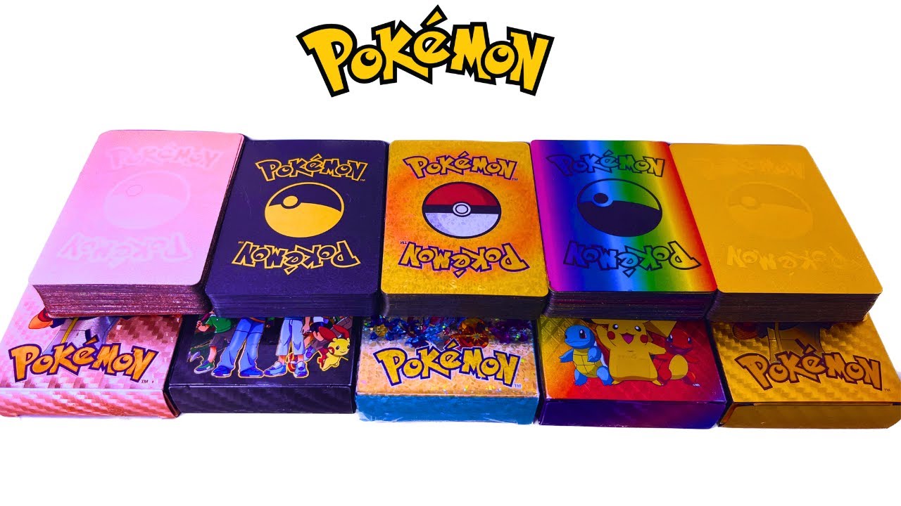 Unboxing Pokemon Cards Black Gold Rose Gold Rainbow & Diamond | Varieties of Pokemon Cards #pokemon