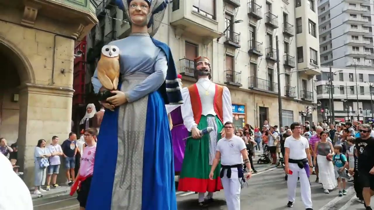 gigantada de Bilbao(Ondalan,Bermeo, Irrintzi, Arrasate,San Jorje,Mairuek, Bilbao)
