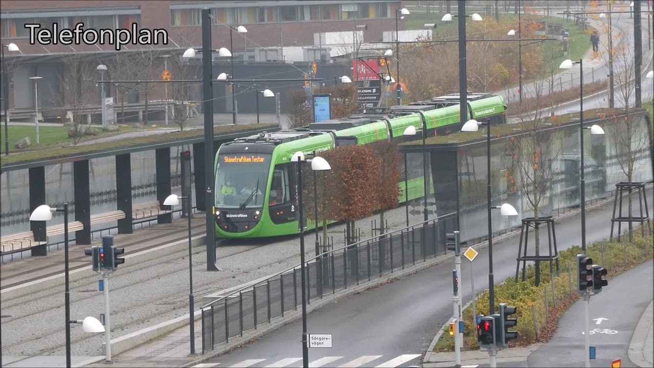 En spårvagnsresa från ESS till Lund C med ljudbakgrund