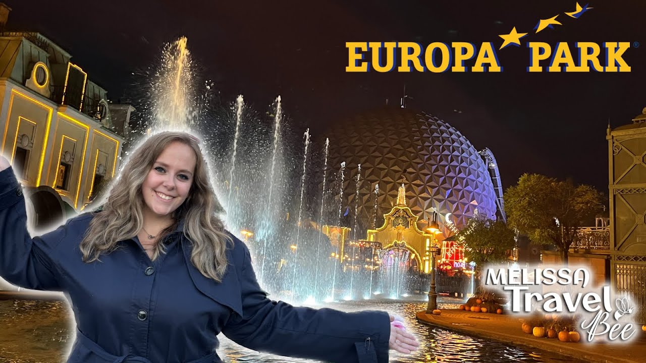 EUROPA-PARK AT NIGHT (lights, rides, fountains and more)