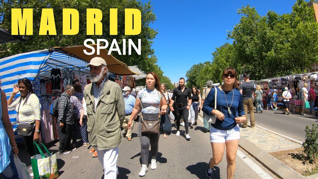 RASTRO PLAZA CASTILLA/ 4K MADRID WALKING TOUR 2022