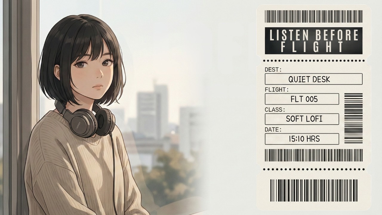 Soft Lofi ✈ Quiet Desk by the Window | FLIGHT 005
