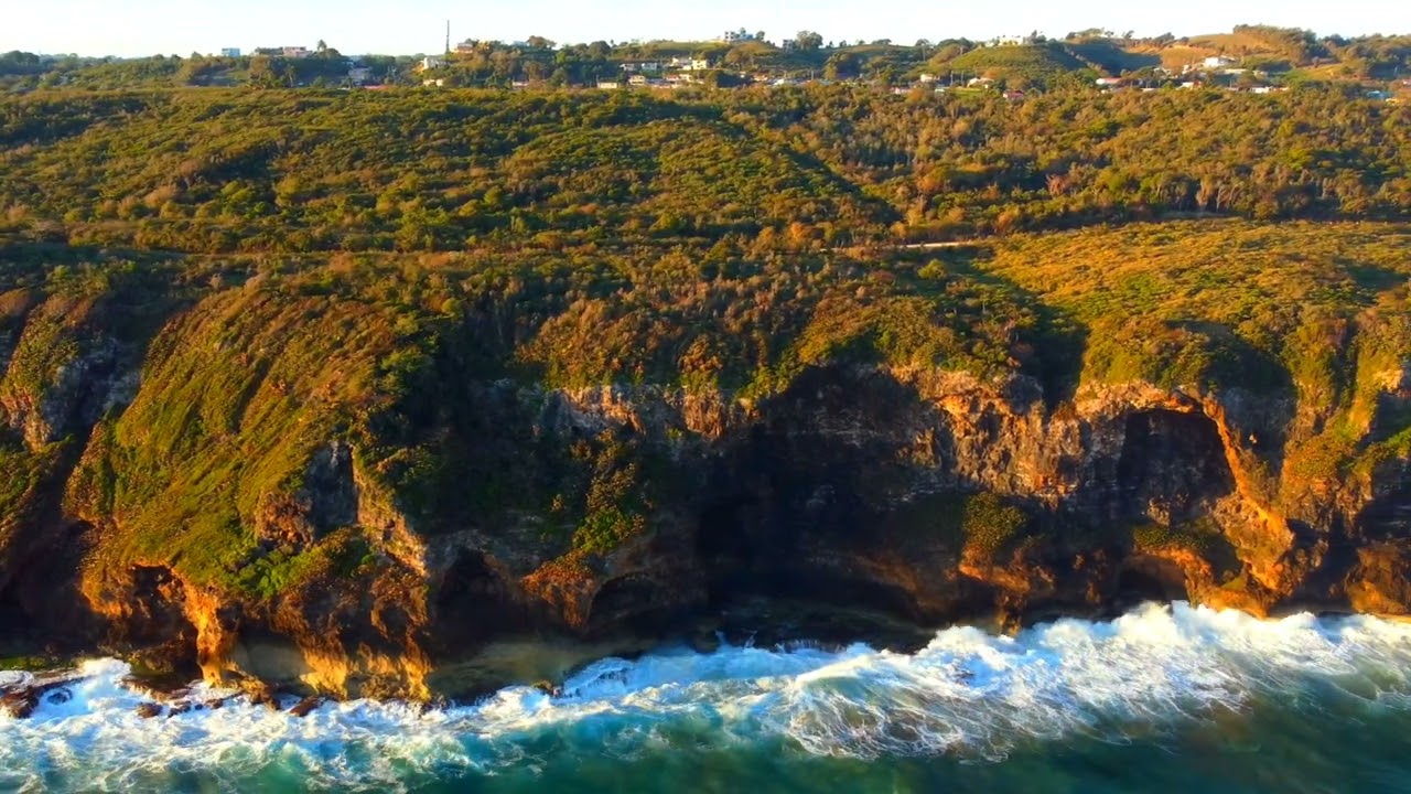 Barrio San Jose in Quebradillas, PR and it's beautiful coast - 4K drone