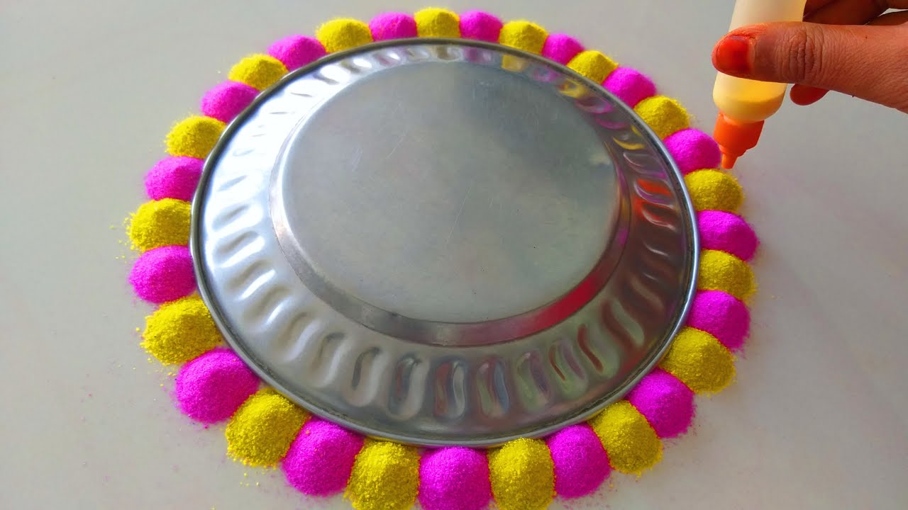 Diwali Special Plate Trick Rangoli | दिवाली की नई रंगोली | Diwali Rangoli | Laxmi Charan New Rangoli