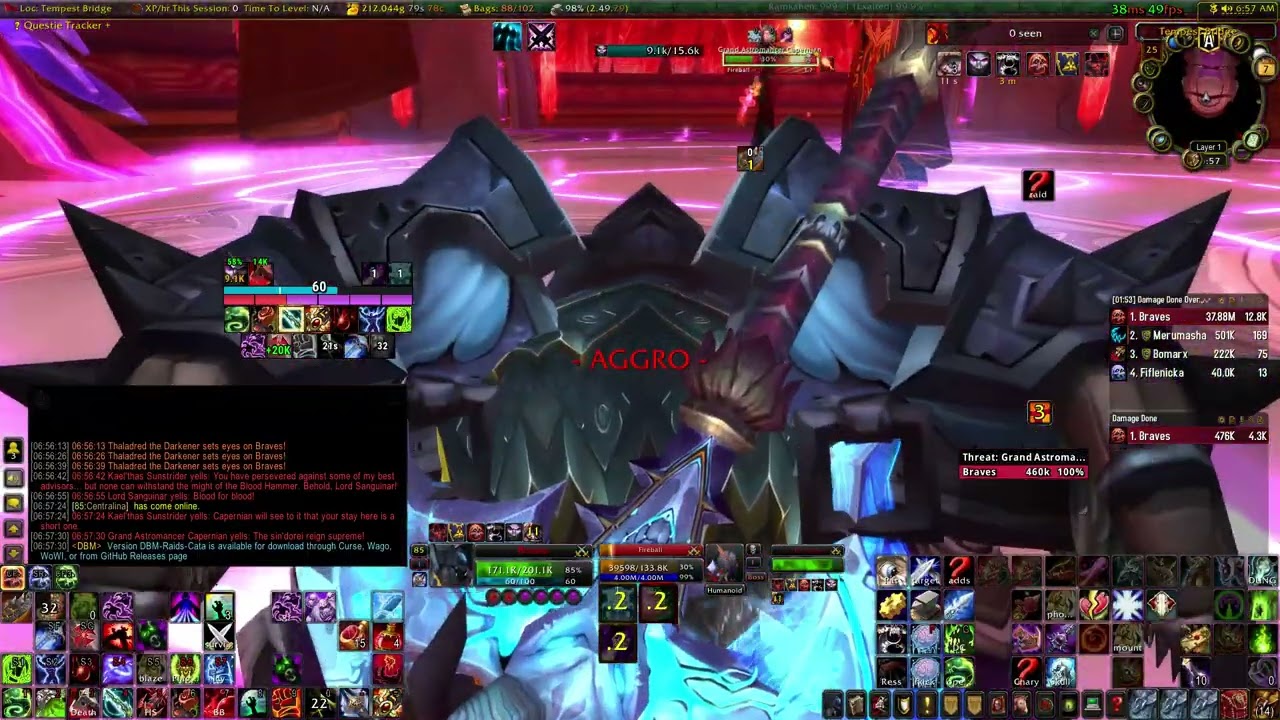Cataclysm classic golemagg DK solo Tempest Keep Kael'thas mount run