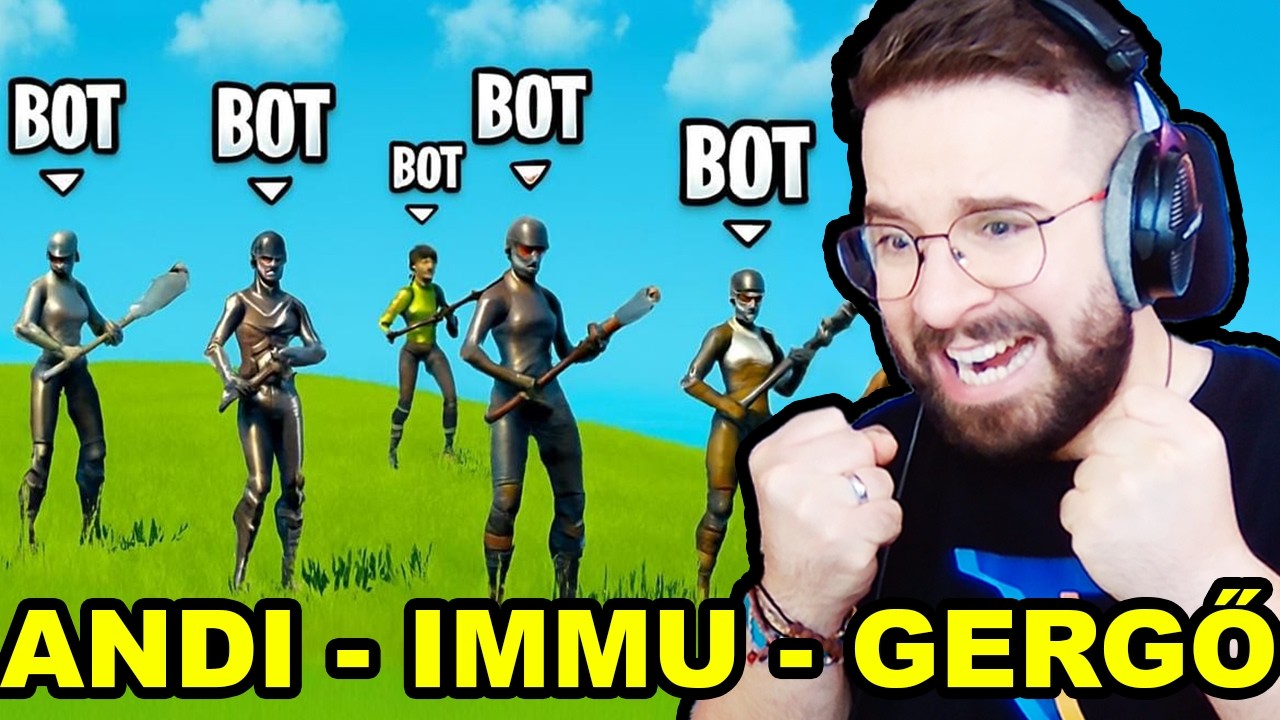 ÚGY lövök MINT a BOT a Fortnite Simpsons-ban 😂 w/ Doggyandi,Immu