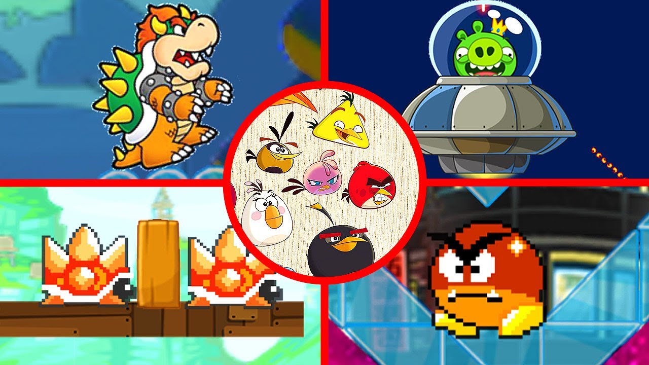 Angry Birds Mario - All Bosses (Boss Fight) 1080P 60 FPS