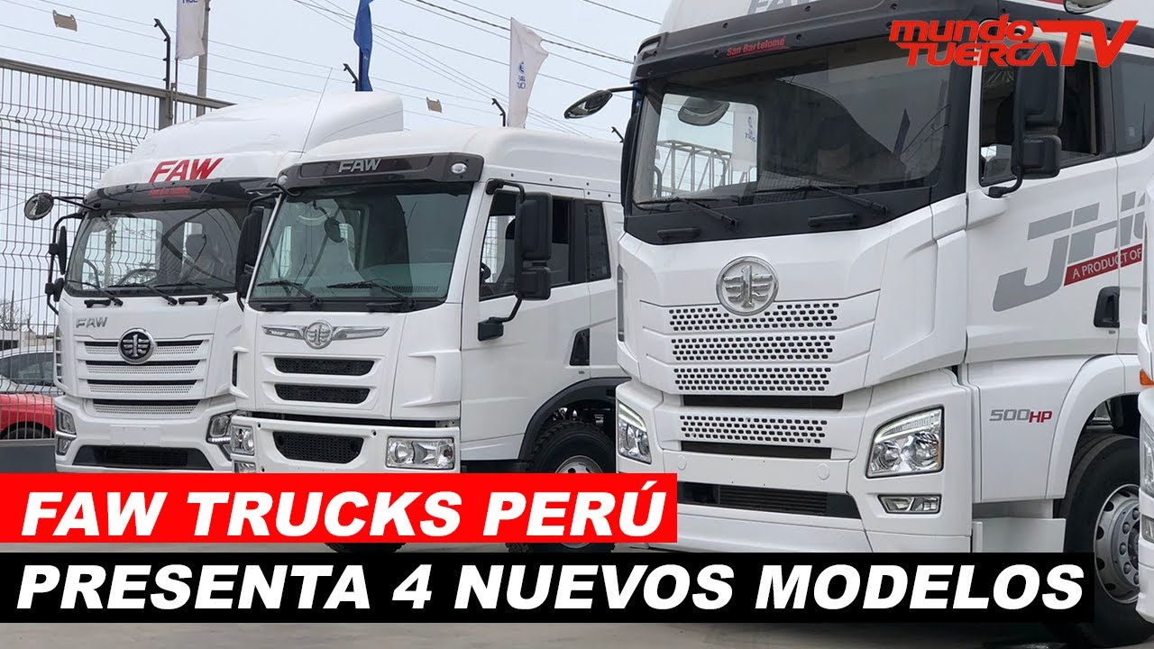 Faw trucks presenta 4 modelos de camiones y remolcadores diesel
