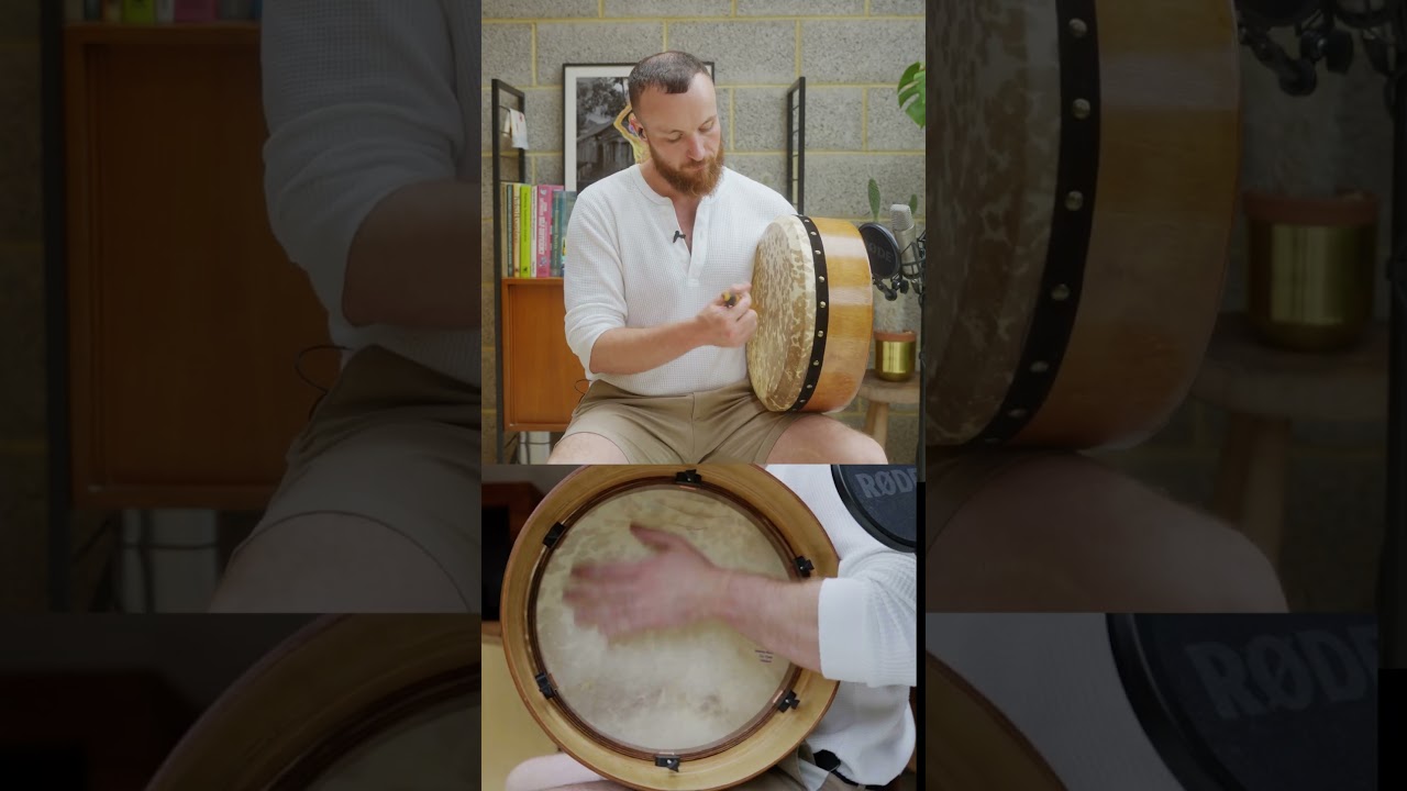 Irish Bodhr&aacute;n - Front and Back view