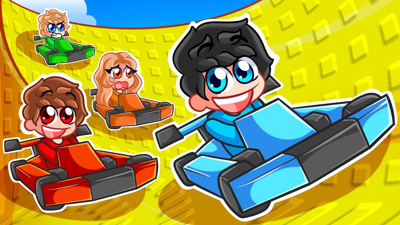 Alcancé la MÁXIMA VELOCIDAD en Carro Bajando un Tobogán en Roblox!