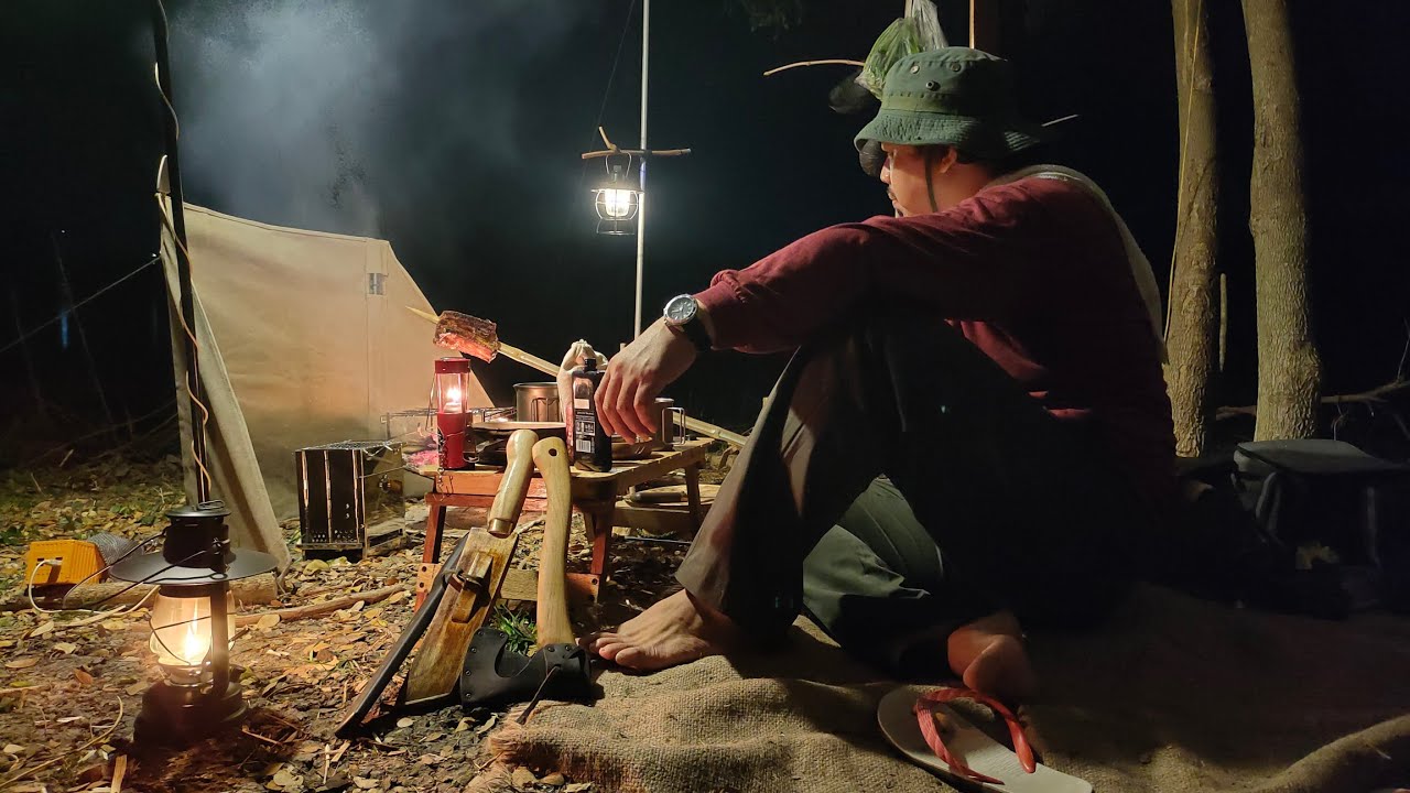 Before the end of the year solo moto camp fire practice bushcraft Pinoy version /ASMR/