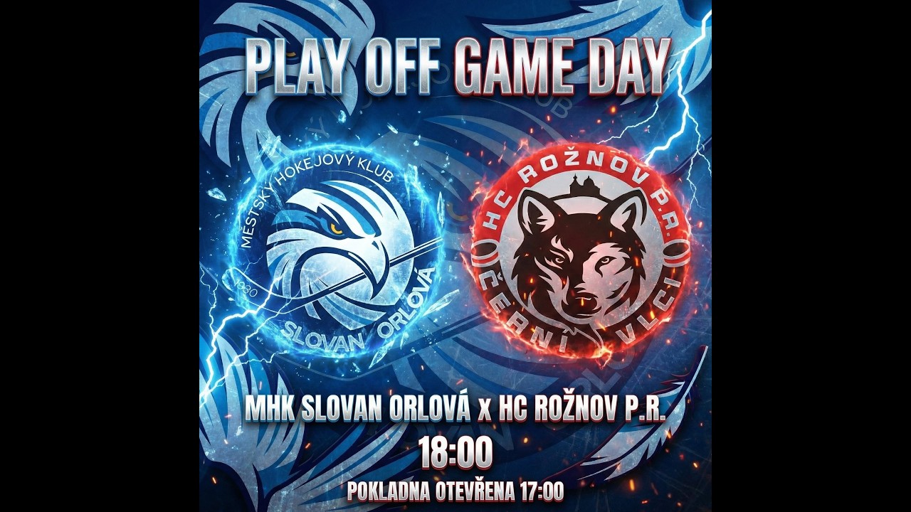 Sestřih utkání Play Off MHK Slovan Orlová - HC Rožnov pod Radhoštěm