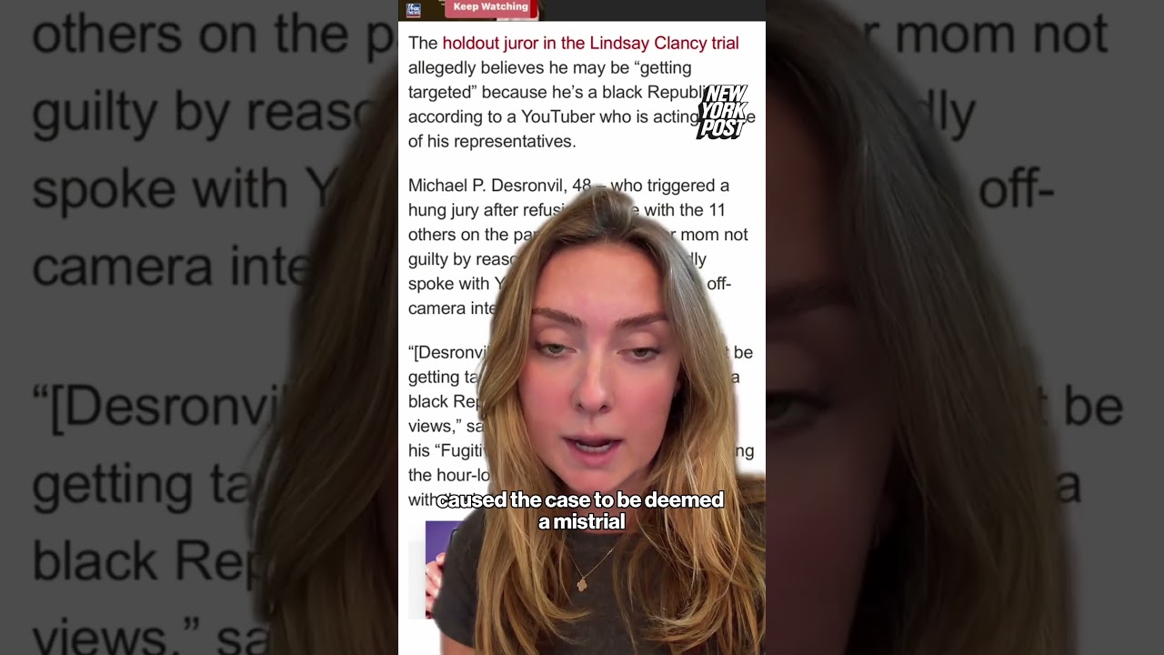 Holdout Lindsay Clancy juror believes being black Republican put target on his back #shorts