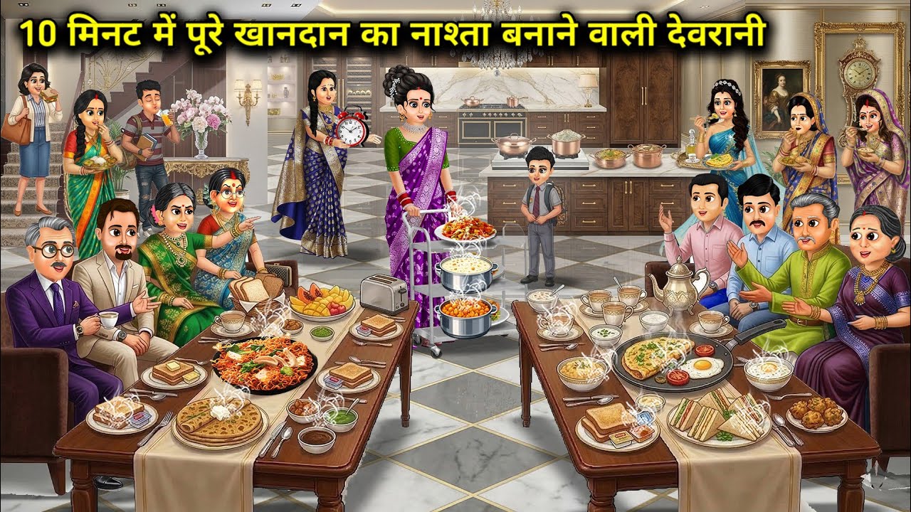 10 मिनट में पूरे खानदान का नाश्ता बनाने वाली देवरानी|The younger sister-in-law who prepares breakfas