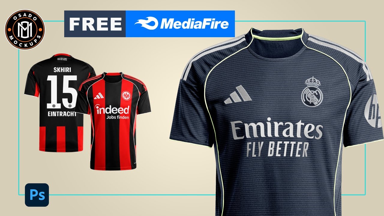 Adidas 25/26 Jersey Mockup FREE PSD + Download