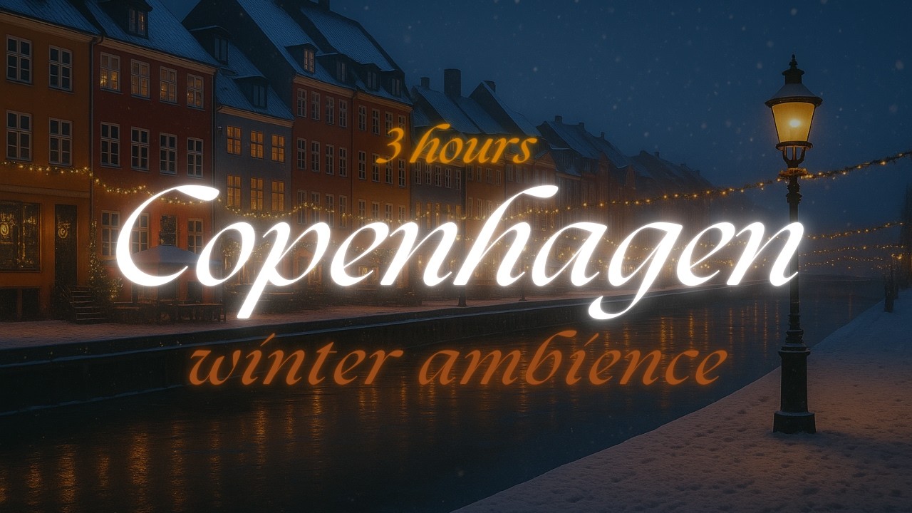 Snowy Christmas Night in Copenhagen 🇩🇰 | Cozy Winter Ambience at Nyhavn with Classical Music