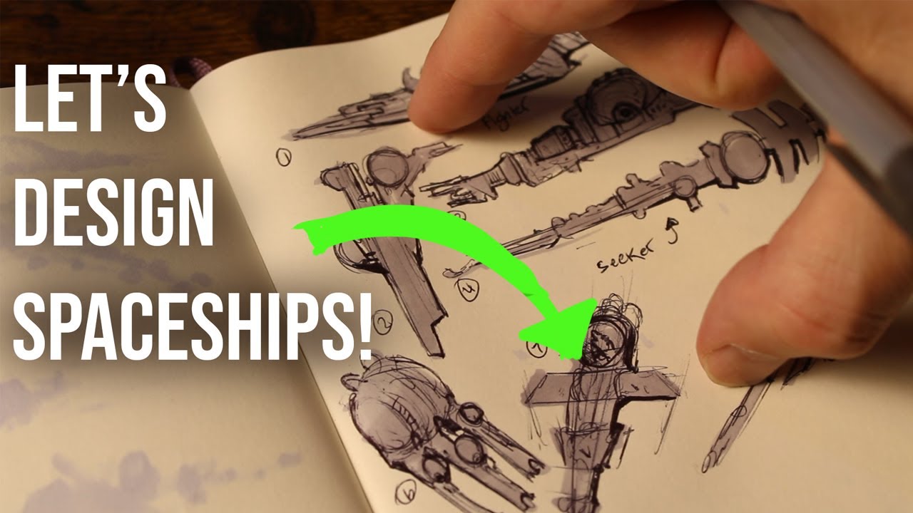 Concept Art Spaceship Design &mdash; Easy Industrial Design Sketching Workflow