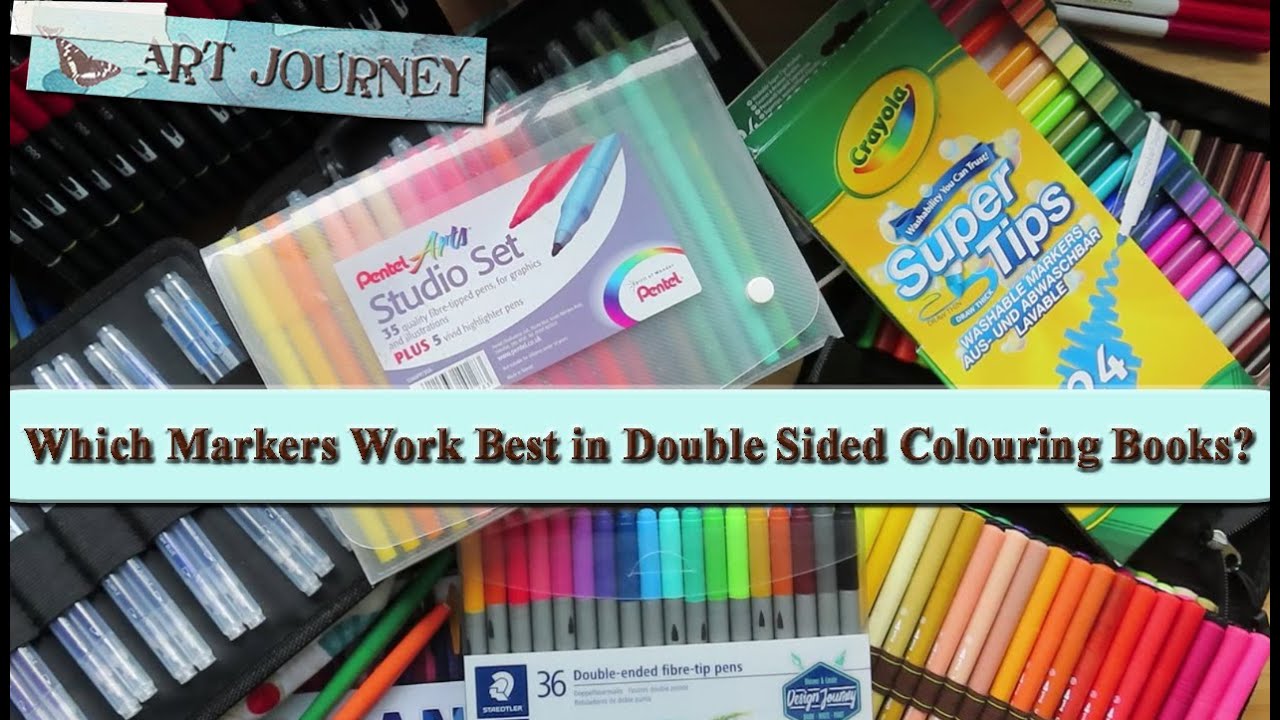 Which Markers Work Best in Double Sided Colouring Books? | Comparing Waterbased Pens