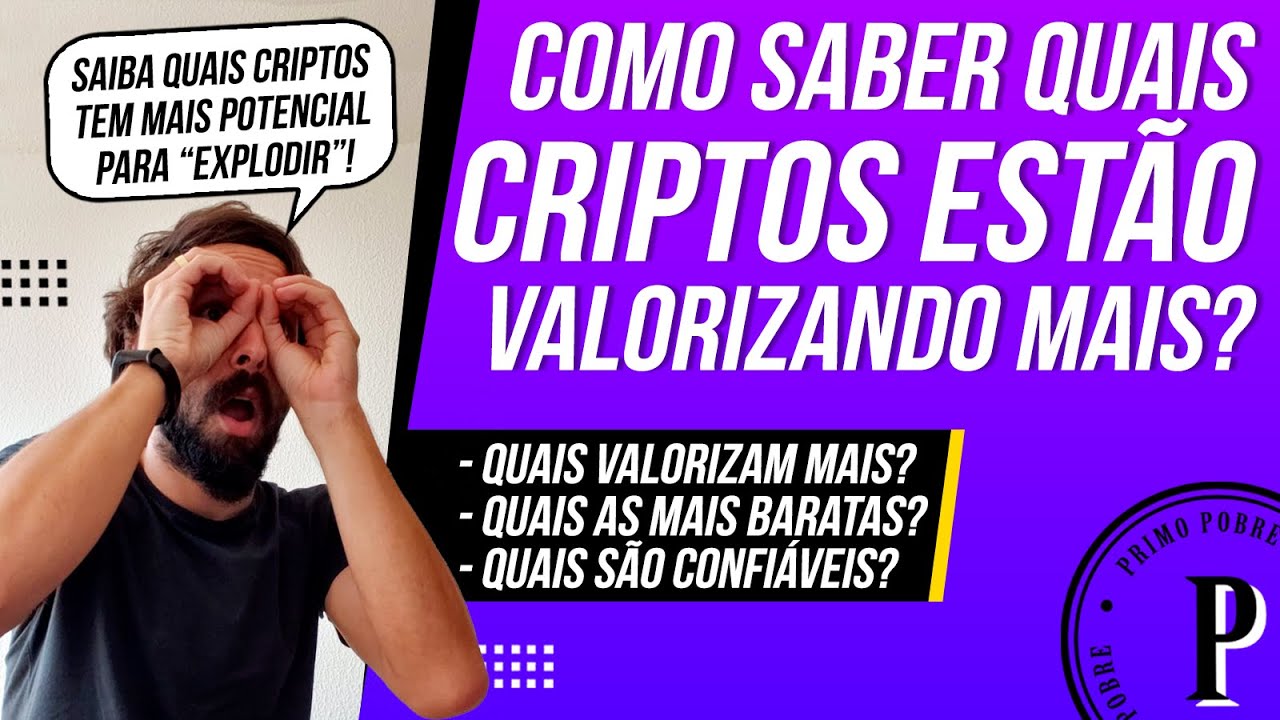Como saber QUAIS CRIPTOMOEDAS est&atilde;o VALORIZANDO MAIS (Criptos bombando!) Aula sobre COINMARKETCAP