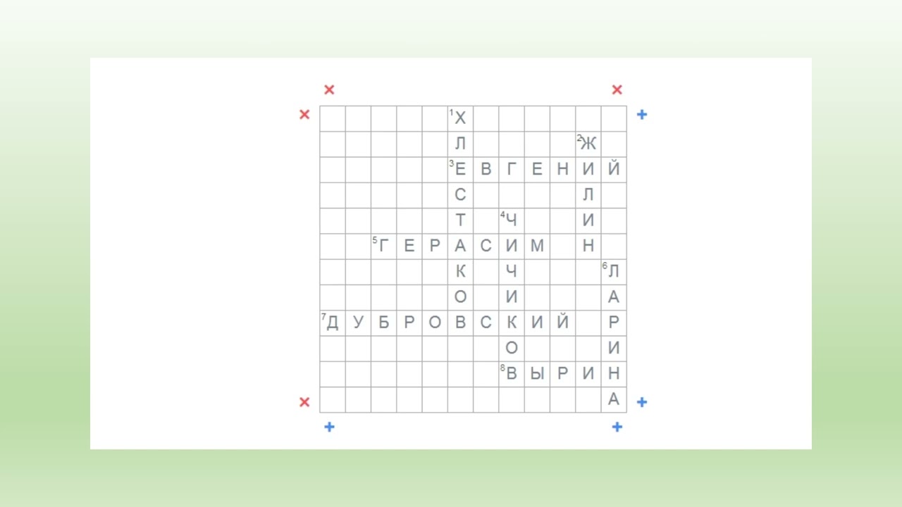 Создание кроссвордов на Online Test Pad