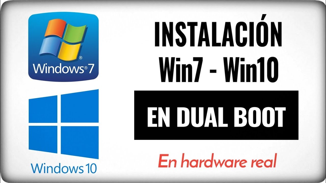 Cómo instalar Windows 7 y Windows 10 en DUAL BOOT sobre hardware real.