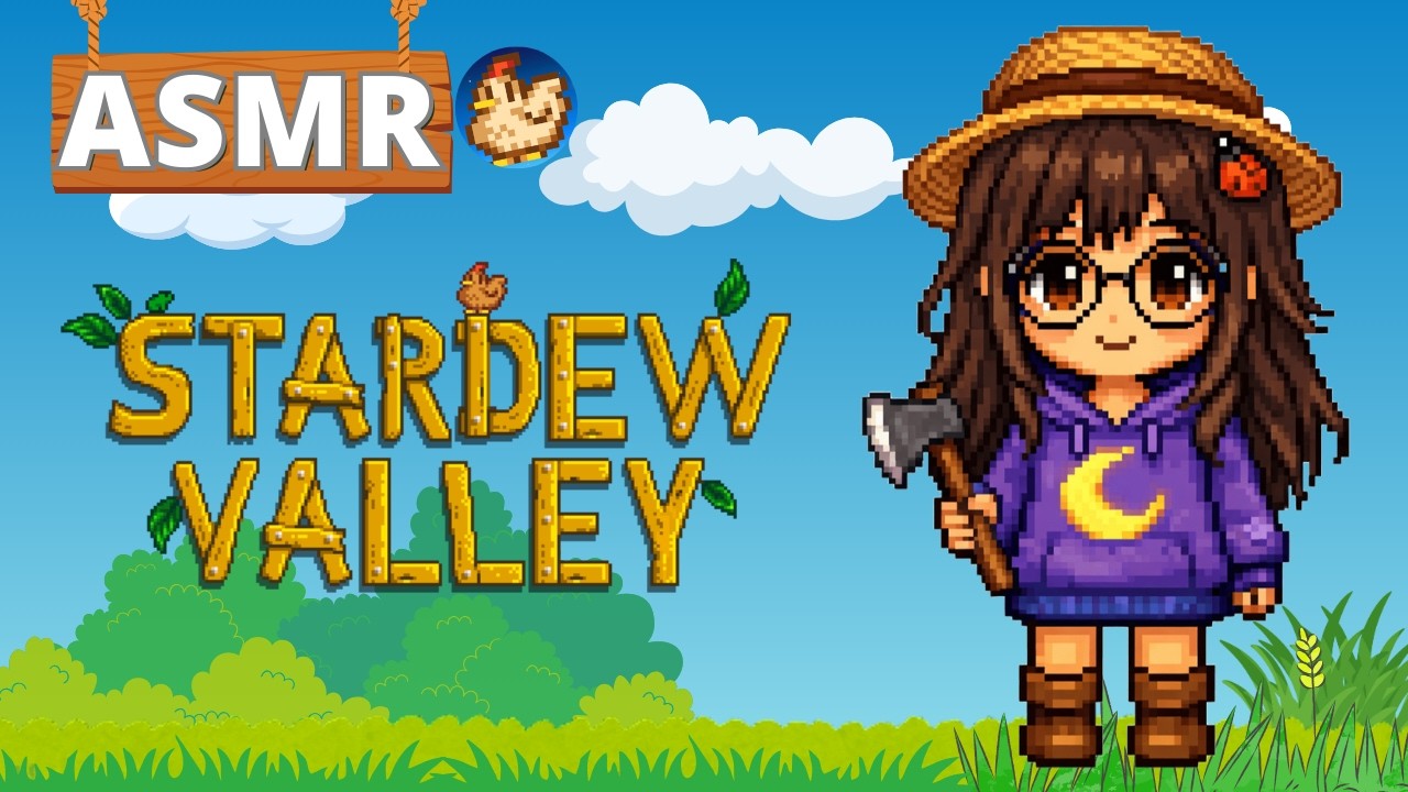 ASMR 🌙 • Stardew Valley | Primeiros Dias na Fazenda🌾✨