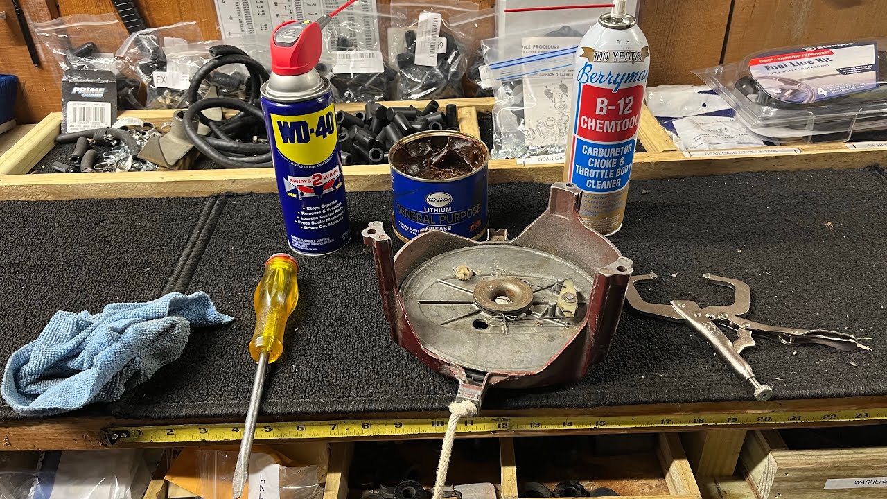 Rewind Starter Lubricate Replace Rope Disassemble Replace Spring Rebuild Johnson Evinrudes
