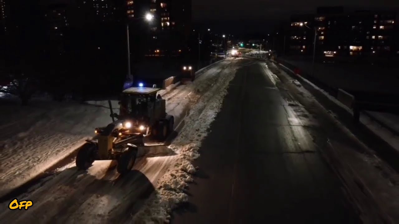 Hour long Snow Removal Operation very thick ice build up