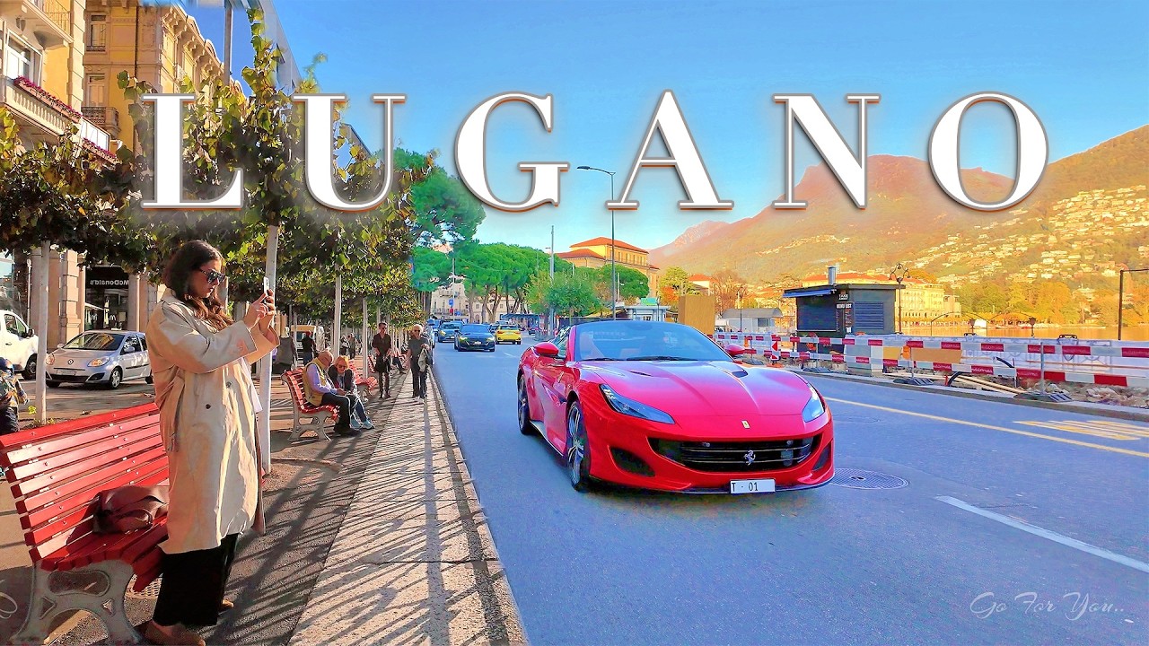 SWITZERLAND LUGANO 🇨🇭 Luxury Stroll Exploring the Beauty of Embankment & Central Shopping Streets 4K