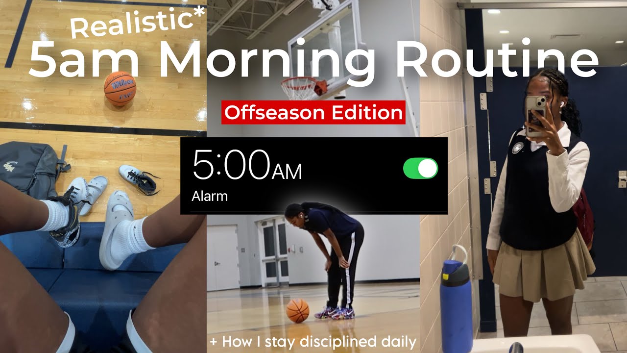 REALISTIC* 5AM MORNING ROUTINE OF A HIGH SCHOOL BASKETBALL PLAYER + HOW TO STAY DISCIPLINED