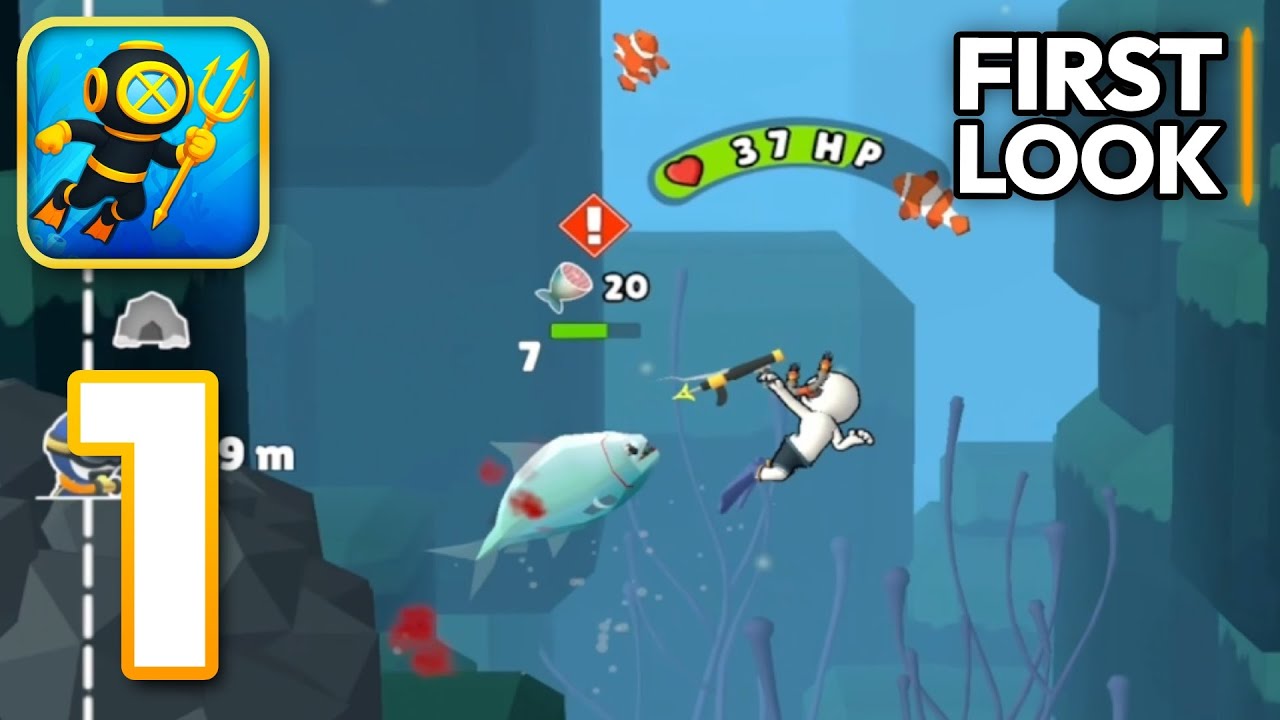 Dive & Fish - Walkthrough Gameplay Part 1 - Tutorial (iOS, Android)