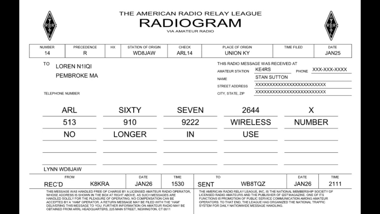 How to pass a Radiogram on Voice