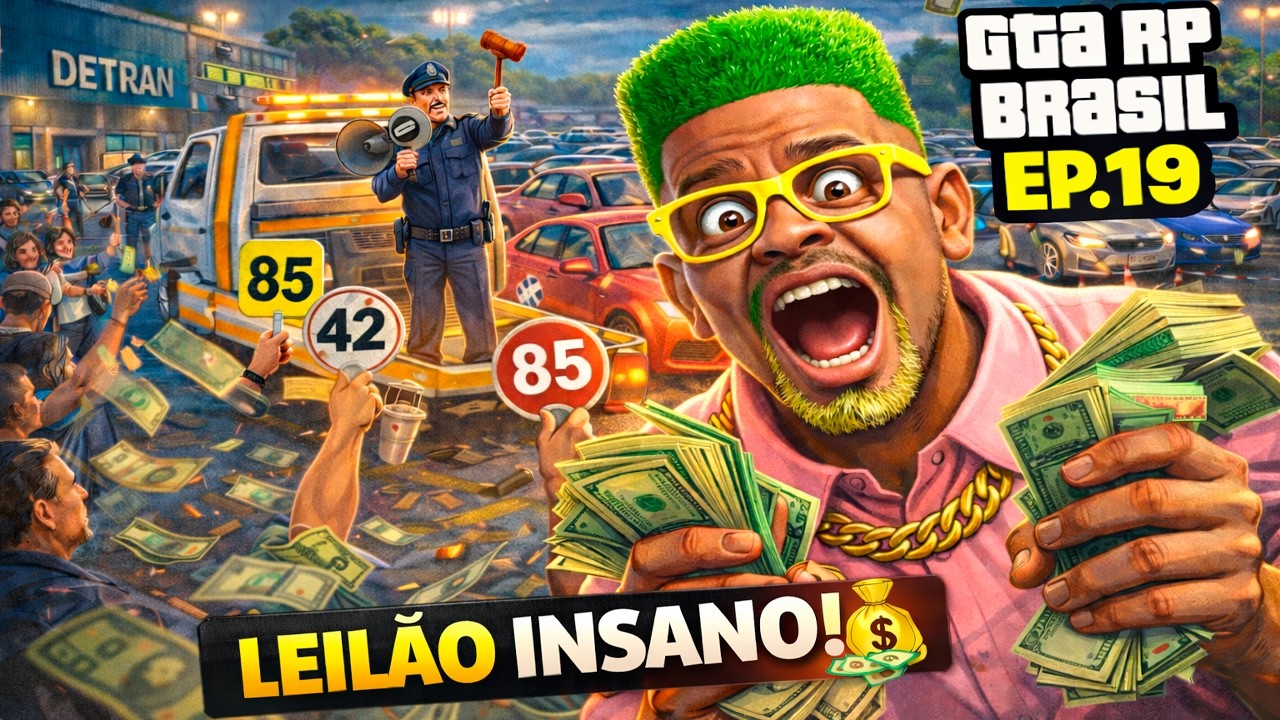 GTA RP BRASIL | EP.19 – EU QUASE MORRI… MAS O LEILÃO FOI INSANO 😂🚗