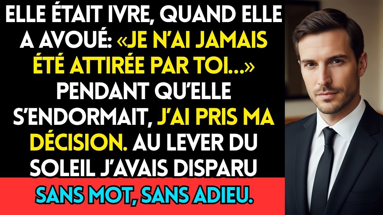 Ma Femme Ivre a Avoué Qu’Elle N’Était Pas Attirée Par Moi, Alors J’Ai Disparu