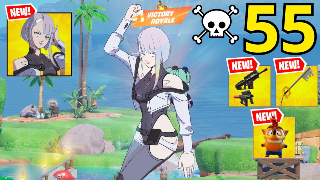 LUCYNA (Cyberpunk Edgerunners) Gameplay Wins Zero Build (NEW FORTNITE CHAPTER 7 SEASON 4)