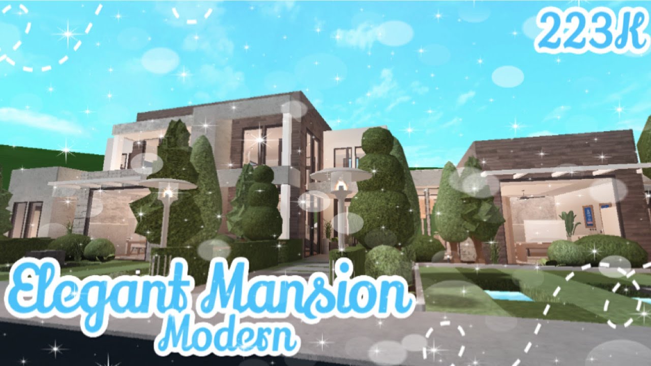Roblox || Bloxburg: Elegant Modern Mansion || Part 2 || House Build