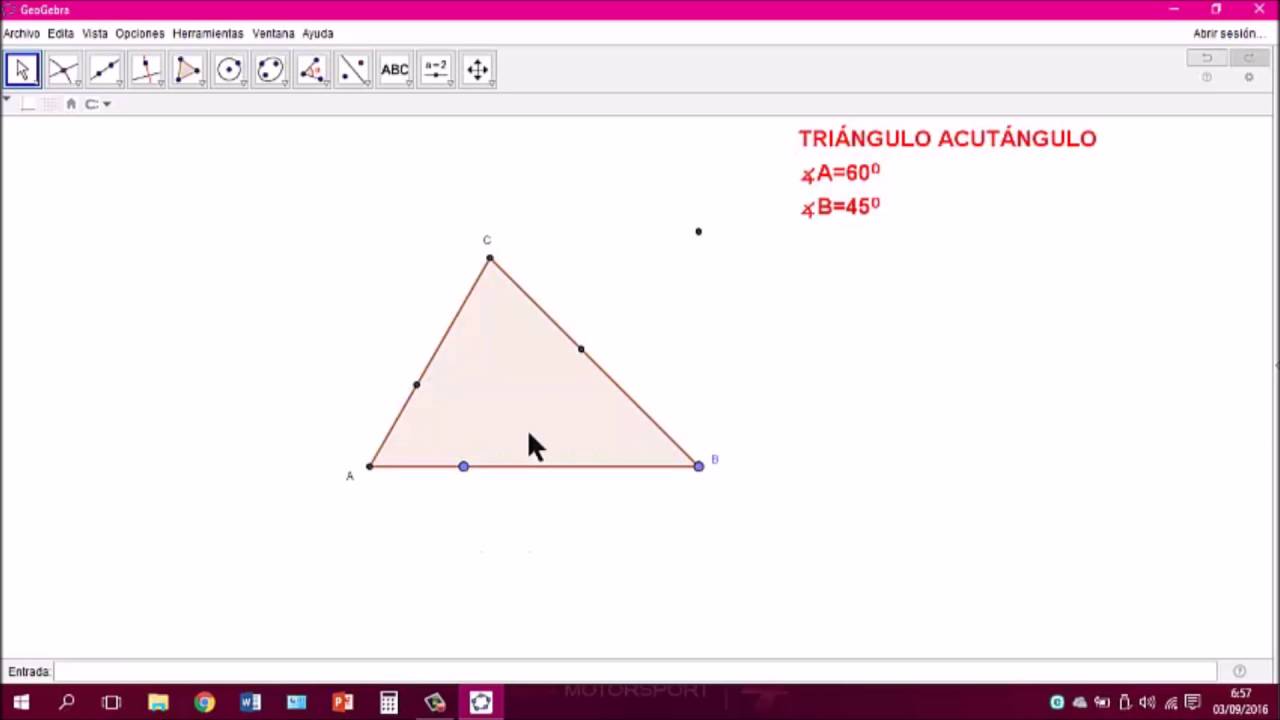 construcción de un triángulo acutángulo con geogebra profesor lara